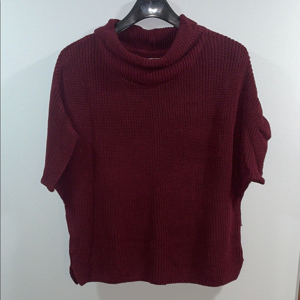 Pact Short Sleeve Cowl Neck Sweater